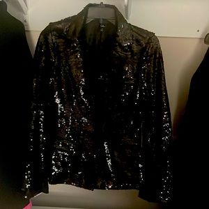 Lulus M Black Sequin Blazer